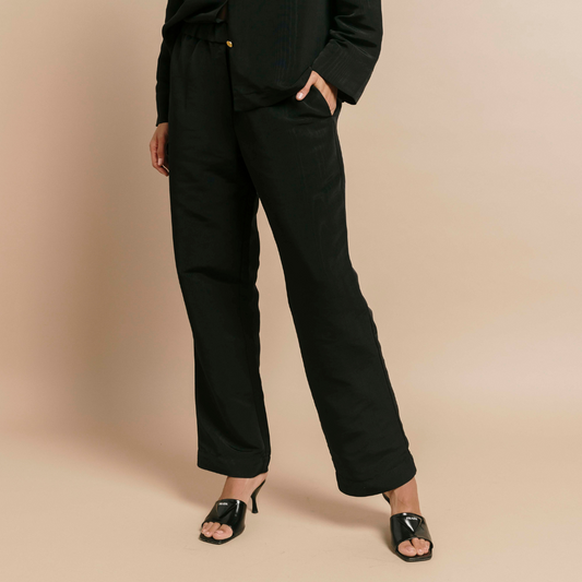The Moire Jet Set Pant in Midnight