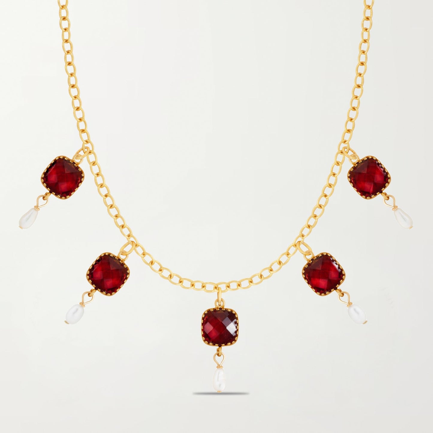 The Alicante Choker in Ruby Red