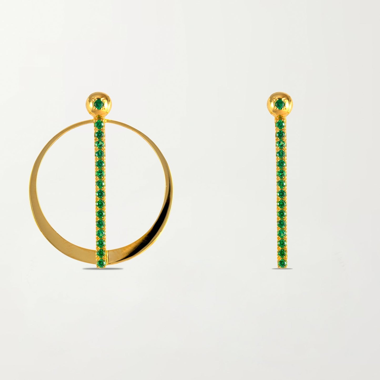 The Barcelona Earrings in Emerald Green