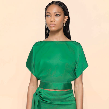 The Lala Top in Emerald